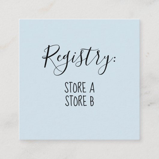 WILLKOMMEN Neue Anreise Baby Schuhe Dusche Blau Begleitkarte (Rückseite)