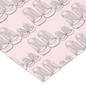 WILLKOMMEN Neue Anreise Kinderschuhe Dusche Pink G Kurzer Tischläufer (Ecke)