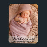 Willkommen Neue Baby Ankündigung Foto Magnet<br><div class="desc">Willkommen Neue Baby Ankündigung Foto Magnet</div>