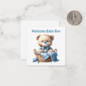 Willkommen Neue Baby Boy Card Mitteilungskarte (Vorderseite/Rückseite Beispiel)