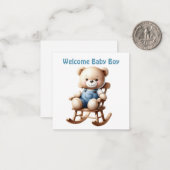 Willkommen Neue Baby Boy Card Mitteilungskarte (Vorderseite/Rückseite Beispiel)