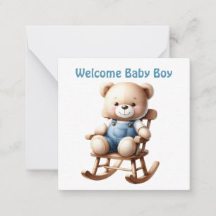 Willkommen Neue Baby Boy Card Mitteilungskarte
