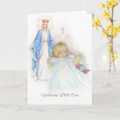 Willkommen Neue Baby Boy oder Mädchen Religiöse ka Karte (Gelbe Blume)