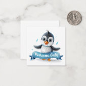 Willkommen Neue Baby-Card Mitteilungskarte (Vorderseite/Rückseite Beispiel)