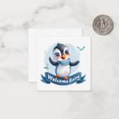 Willkommen Neue Baby-Card Mitteilungskarte (Vorderseite/Rückseite Beispiel)