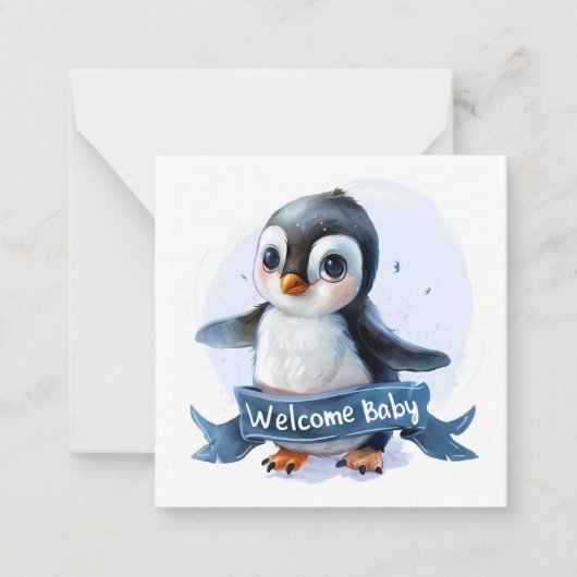 Willkommen Neue Baby-Card Mitteilungskarte (Vorderseite)