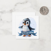 Willkommen Neue Baby-Card Mitteilungskarte (Vorderseite/Rückseite Beispiel)