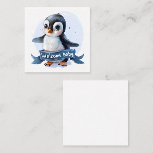 Willkommen Neue Baby-Card Mitteilungskarte (Vorne/Hinten)