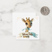 Willkommen Neue Baby-Card Mitteilungskarte (Vorderseite/Rückseite Beispiel)