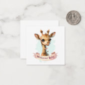 Willkommen Neue Baby-Card Mitteilungskarte (Vorderseite/Rückseite Beispiel)