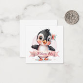 Willkommen Neue Baby-Card Mitteilungskarte (Vorderseite/Rückseite Beispiel)