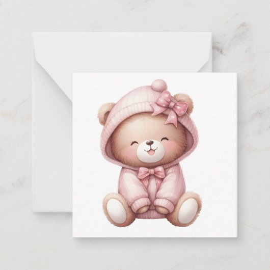 Willkommen Neue Baby Girl Card Mitteilungskarte (Vorderseite)