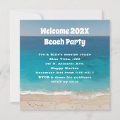 Willkommen neue Jahr Beach Party Einladung (Vorderseite)