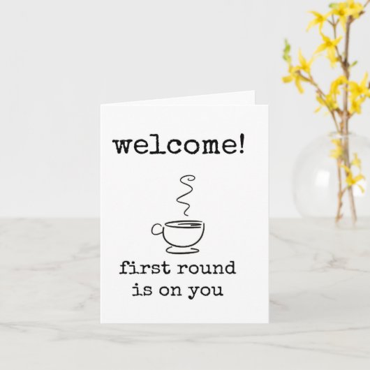 Willkommen Neue Mitarbeiterkarte Karte (Gelbe Blume)