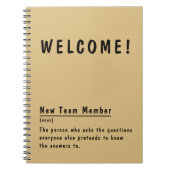 Willkommen Neue Teammitglieder Definition Notizblock (Vorderseite)