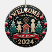 WILLKOMMEN NEUE ZUHAUSE KERAMIK ORNAMENT (Hinten)