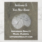 Willkommen Neue Zuhause Sand Dollar Vielen Dank, R Weinetikett (Einzelnes Label)