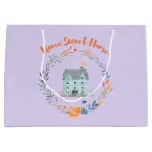 Willkommen Neue Zuhause Sweet Zuhause - Kundenspez Große Geschenktüte (Vorderseite)