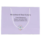 Willkommen Neue Zuhause Sweet Zuhause - Kundenspez Große Geschenktüte (Rückseite)