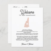 Willkommen NEUER HAMPSHIRE Letter & Itinerary JEDE (Vorne/Hinten)