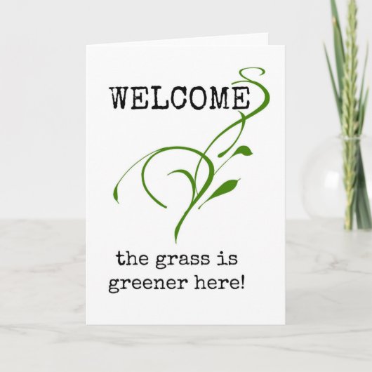 Willkommen neuer Mitarbeiter, erster Arbeitstag Karte (Vorderseite)