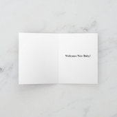 Willkommen neues Baby Karte (Innenseite)