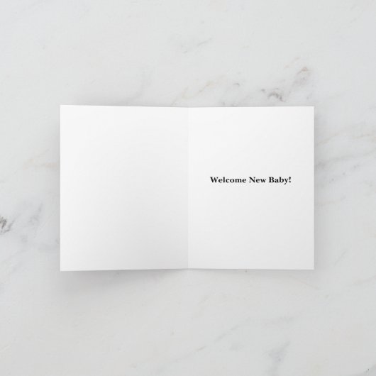 Willkommen neues Baby Karte (Innenseite)