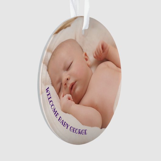 Willkommen neues Baby Ornament (Vorderseite)