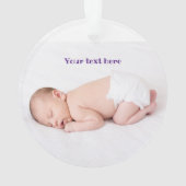 Willkommen neues Baby Ornament (Rückseite)