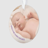 Willkommen neues Baby Ornament (Vorderseite)