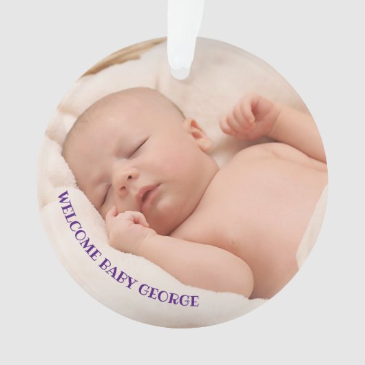 Willkommen neues Baby Ornament (Vorderseite)