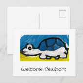 Willkommen Neugeborene Turtle Postkarte (Vorne/Hinten)