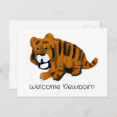 Willkommen Neugeborener Tiger Postkarte (Vorne/Hinten)