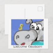 Willkommen Neugeborenes Postkarte (Vorne/Hinten)