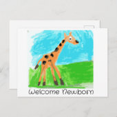 Willkommen Neugeborenes Postkarte (Vorne/Hinten)
