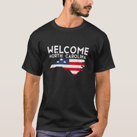 Willkommen North Carolina USA Staat America Travel T-Shirt (Vorderseite)