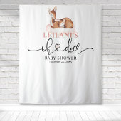 Willkommen Oh Deer Baby Dusche Rosa Cloud Hintergr Wandteppich