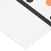 Willkommen Orange Aquamarin Polka Dots Tischdecke (Schrägansicht)