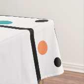 Willkommen Orange Aquamarin Polka Dots Tischdecke (Beispiel)