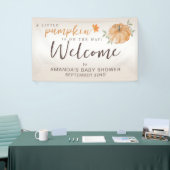 Willkommen Orange Little Pumpkin Fall Baby Dusche Banner (Messeveranstaltung)