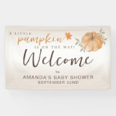 Willkommen Orange Little Pumpkin Fall Baby Dusche Banner (Horizontal)