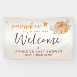 Willkommen Orange Little Pumpkin Fall Baby Dusche Banner