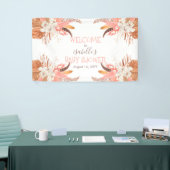 Willkommen Pampas Grass Orchid Blooms Baby Dusche Banner (Messeveranstaltung)