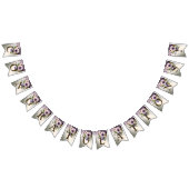 Willkommen Party Lila Rosa Blume Golden Elegant Wimpelkette (Alle)