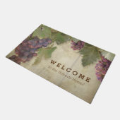 Willkommen Personalisiert Elegante Rustikale Weink Fußmatte (Schrägansicht)