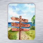 Willkommen Personalisierte Strandlandschaft Kabine Magnet<br><div class="desc">Dieses Design kann in dem Bereich personalisiert werden, der durch das Ändern des Fotos und/oder Textes zur Verfügung gestellt wird. Sie können auch angepasst werden, indem Sie auf Vorlage personalisieren klicken und dann auf die Schaltfläche klicken, um weitere Optionen anzupassen, um die Hintergrundfarbe zu löschen oder zu ändern, Text hinzuzufügen,...</div>