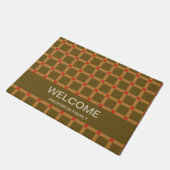 Willkommen Personalisiertes Monogramm Fußmatte (Schrägansicht)