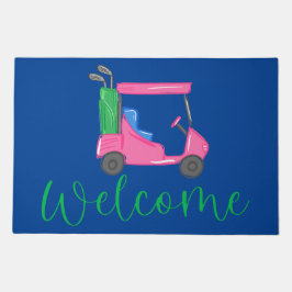Willkommen Pink Golf Cart Fußmatte