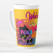 Willkommen Poolparty Gelb Milchtasse (Linke Ecke)