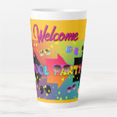 Willkommen Poolparty Gelb Milchtasse (Vorderseite)